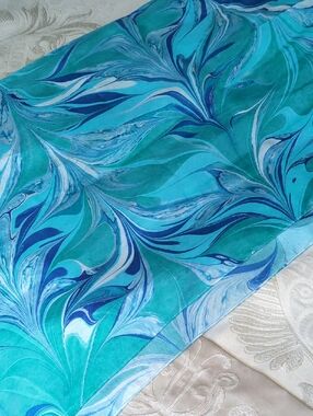 Hand Marbled Scarf